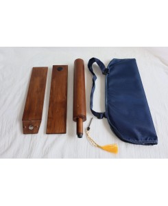 Aum Board Wooden - round - walnut finish
